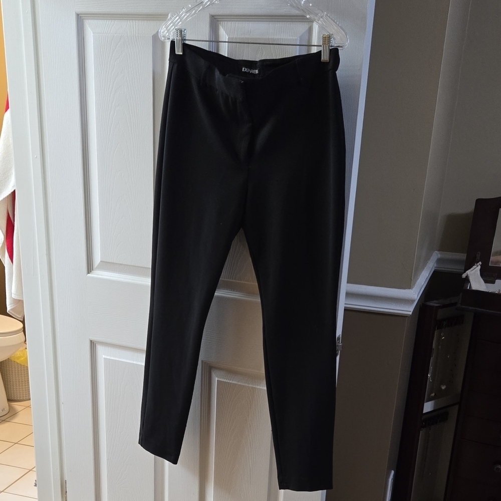 Express Skinny Fit Black Work Pants